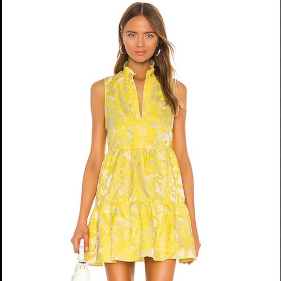 NWOT Amanda Uprichard Sleeveless Saffron Dress yellow medium - Picture 12 of 12